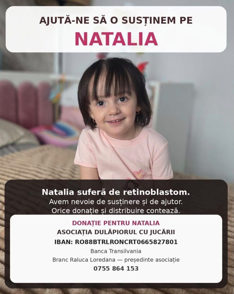 Mobilizare pentru Natalia. Comunitatea din Cernavoda face scut in fata cancerului, donand pentru o cauza nobila Mobilizare pentru Natalia. Comunitatea din Cernavoda face scut in fata cancerului, donand pentru o cauza nobila