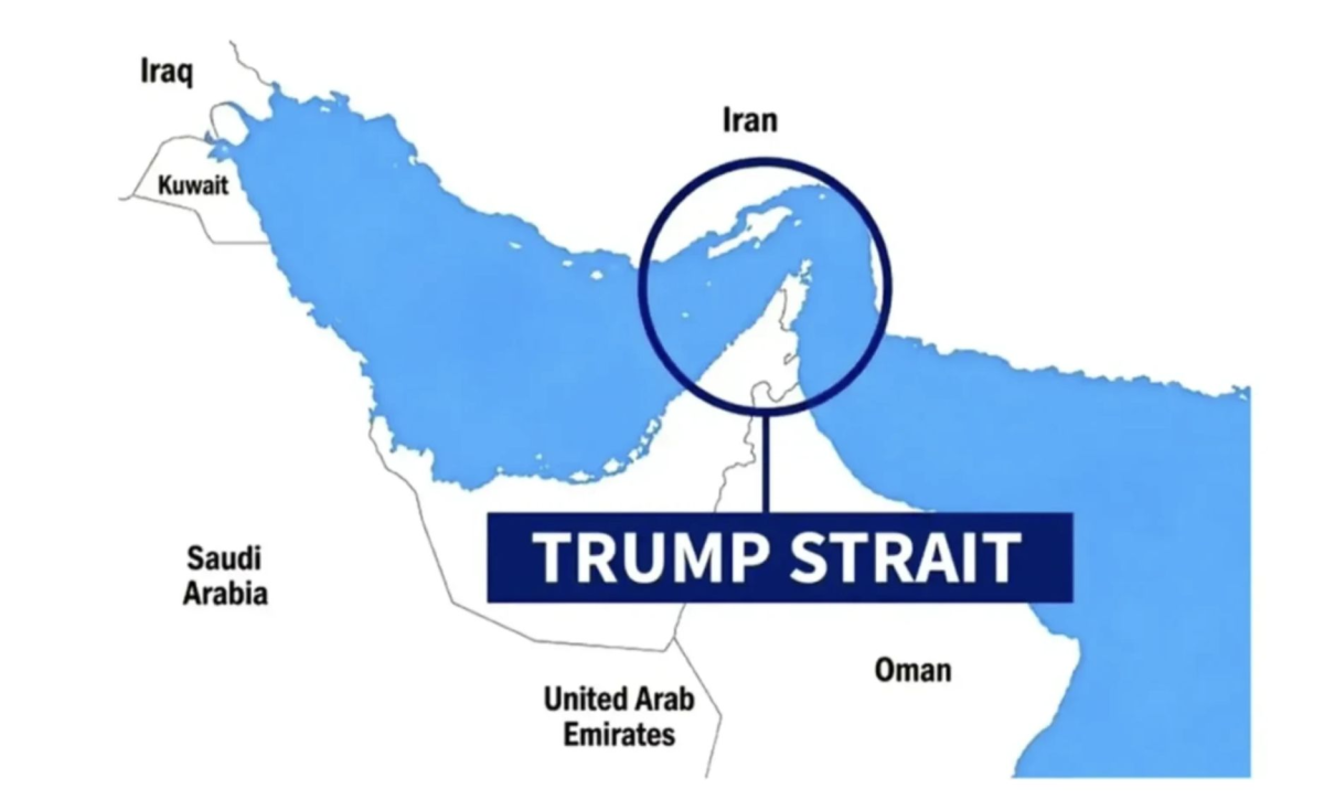 Provocare fara precedent in plin conflict cu Iranul: Donald Trump a redenumit simbolic Stramtoarea Ormuz cu numele sau Provocare fara precedent in plin conflict cu Iranul: Donald Trump a redenumit simbolic Stramtoarea Ormuz cu numele sau