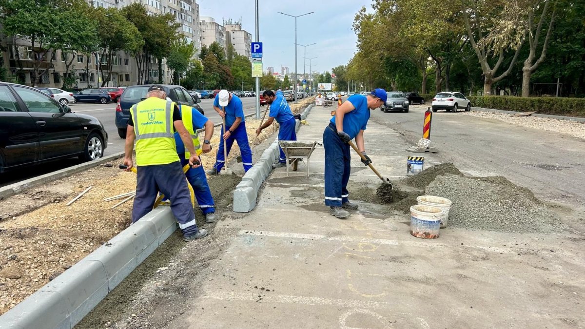 Trotuare reabilitate, carosabil modernizat si noi locuri de parcare in cartierul Tomis Nord