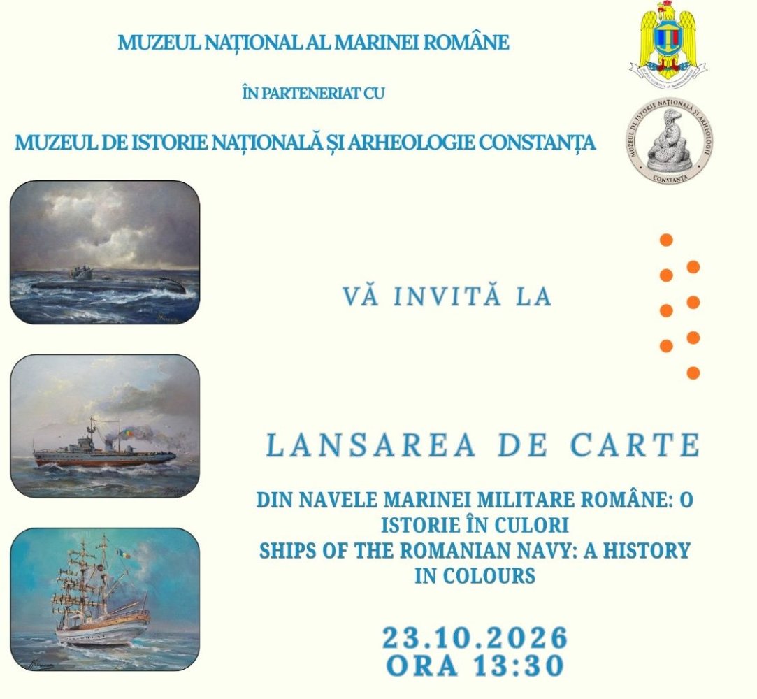 Lansare de carte dedicata istoriei navelor Marinei Militare Romane, la MINA Constanta Lansare de carte dedicata istoriei navelor Marinei Militare Romane, la MINA Constanta