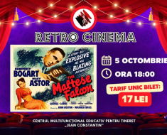RetroCINEMA revine la Centrul „Jean Constantin” cu un clasic al filmului noir: „Șoimul maltez
