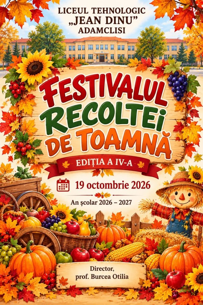 Cand scoala si comunitatea isi dau mana, educatia prinde radacini: Festivalul Recoltei de Toamna de la Adamclisi, o lectie vie de traditie si solidaritate Cand scoala si comunitatea isi dau mana, educatia prinde radacini: Festivalul Recoltei de Toamna de la Adamclisi, o lectie vie de traditie si solidaritate