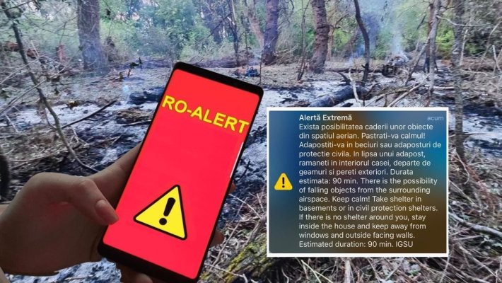 O nouă alertă aeriană la granița României. Populația, avertizată prin Ro-Alert privind posibile drone