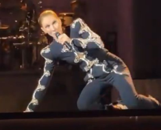 Cântăreața Céline Dion a căzut pe scenă și a uitat versurile unui cunoscut cântec. Video