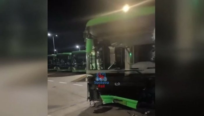 Un șofer beat din Suceava a reușit să lovească cinci mașini ale autobazei
