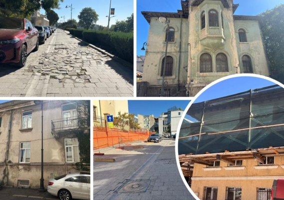 Centrul Vechi al Constanței oferă o imagine dezolantă. Sătui de gropi și ziduri care stau să cadă, locuitorii au depus petiție oficială la Primăria Constanța. Video 