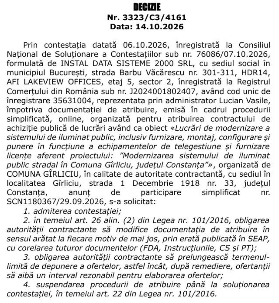 Secretele sistemului „inteligent” de la Garliciu. O firma acuza Primaria ca ascunde detaliile software ale licitatiei Secretele sistemului „inteligent” de la Garliciu. O firma acuza Primaria ca ascunde detaliile software ale licitatiei