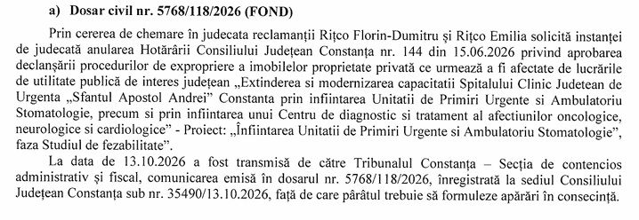 Serviciul Juridic al Consiliului Judetean, coplesit de dosare. Investitiile de la spital, aparate si de avocati... in fata contestatiilor depuse de proprietari Serviciul Juridic al Consiliului Judetean, coplesit de dosare. Investitiile de la spital, aparate si de avocati... in fata contestatiilor depuse de proprietari