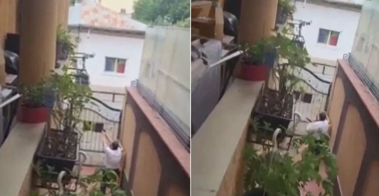Focuri de armă în apropierea locuinței premierului Luca Niculescu. Un bărbat a fost filmat în timp ce trăgea cu pistolul