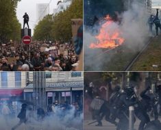Proteste de amploare în Franța: zeci de mii de oameni au ieșit în stradă. Poliția a folosit gaze lacrimogene Proteste de amploare în Franța: zeci de mii de oameni au ieșit în stradă. Poliția a folosit gaze lacrimogene