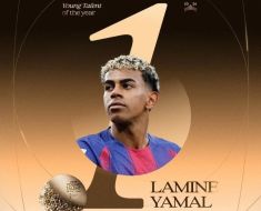 Lamine Yamal, desemnat pentru a treia oară consecutiv cel mai bun tânăr jucător la gala Balonul de Aur Lamine Yamal, desemnat pentru a treia oară consecutiv cel mai bun tânăr jucător la gala Balonul de Aur