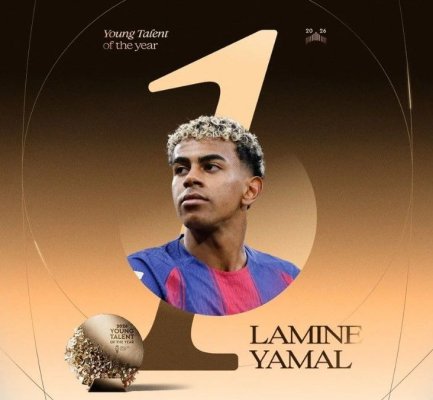 Lamine Yamal, desemnat pentru a treia oară consecutiv cel mai bun tânăr jucător la gala Balonul de Aur