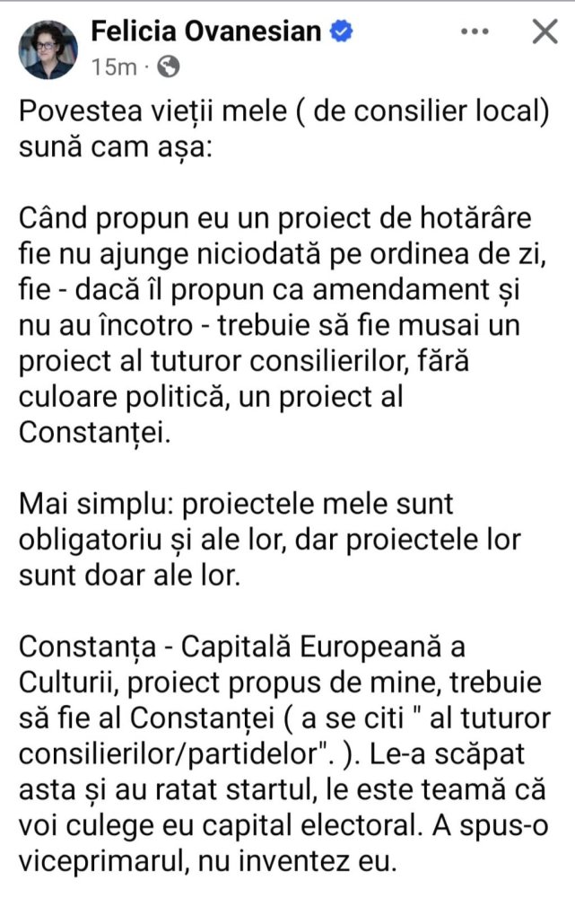Cum a reusit Felicia Ovanesian sa transforme un proiect important pentru Constanta intr-o diversiune politica. Video Cum a reusit Felicia Ovanesian sa transforme un proiect important pentru Constanta intr-o diversiune politica. Video