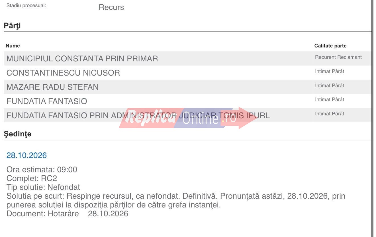 Decizie definitiva la Curtea de Apel Constanta: Radu Mazare si Nicusor Constantinescu scapa de plata prejudiciului din dosarul „Fantasio“ Decizie definitiva la Curtea de Apel Constanta: Radu Mazare si Nicusor Constantinescu scapa de plata prejudiciului din dosarul „Fantasio“