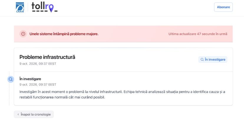 Sistemul TollRo, din nou cu probleme. Transportatorii reclama blocaje, amenzi si pierderi financiare Sistemul TollRo, din nou cu probleme. Transportatorii reclama blocaje, amenzi si pierderi financiare