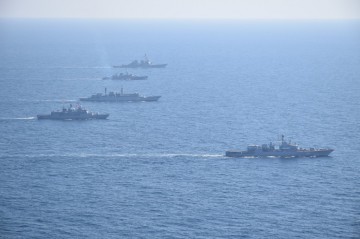 Exerciții comune ale navelor militare românești, în Marea Neagră