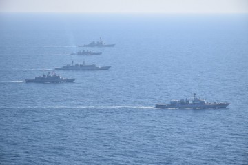 Exerciții comune ale navelor militare românești, în Marea Neagră