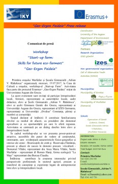Workshop „Start-up farm: Skills for future eco-farwiers“, „Geo-Ergon Paideia“