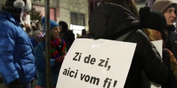 Protest în Piaţa Victoriei