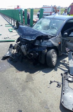 IMAGINI cu polițistul din Constanța care a resuscitat victimele de pe A4