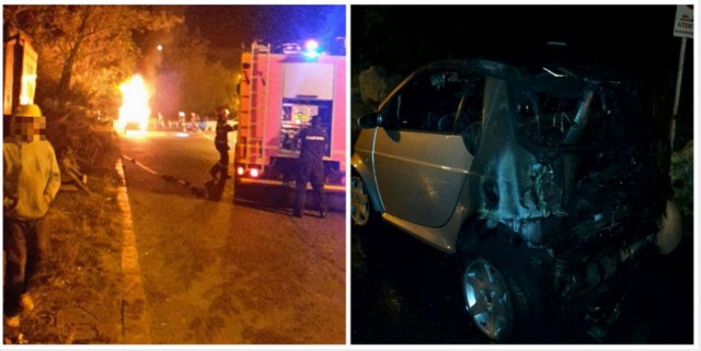 Noapte de FOC la Constanța: două mașini s-au făcut SCRUM!
