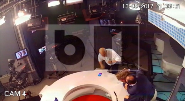 VIDEO! Imaginile cu bătaia din studioul B1 TV sunt scandaloase!