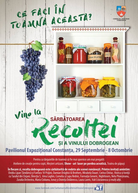 Sărbătoarea recoltei şi a vinului dobrogean vă aşteaptă cu multe surprize la Constanţa!