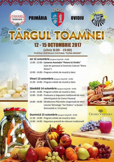Târgul Toamnei de la Ovidiu pregăteşte surprize frumoase pentru localnici
