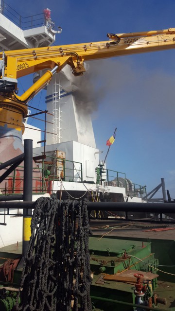 Incendiu în Portul Constanța: a ars remorcherul Hercules