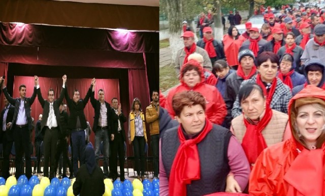 Localitatea Pantelimon, LUATĂ CU ASALT! Odată cu sosirea lui Orban pentru susţinerea candidatului PNL, şi PSD a scos activul de partid în stradă!