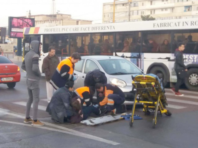 Femeie accidentată pe trecerea pentru pietoni, în Tomis III