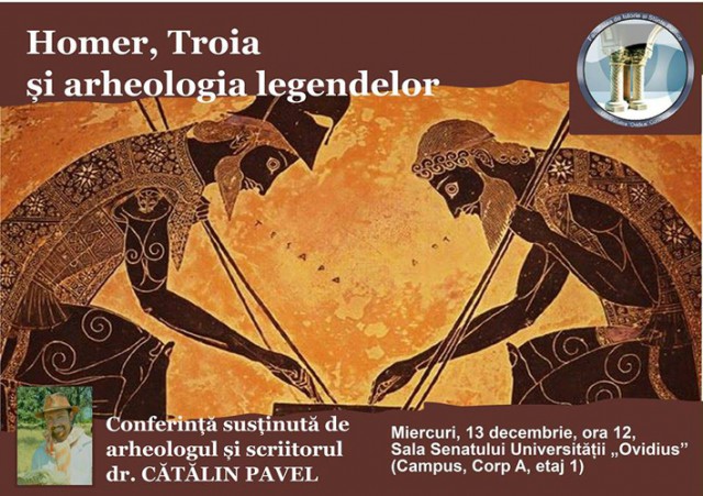 Conferință despre Troia, susținută de arheologul Cătălin Pavel la Universitatea „Ovidius”
