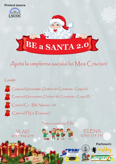 „Be a Santa 2.0”, un proiect în spiritul Crăciunului la Constanţa