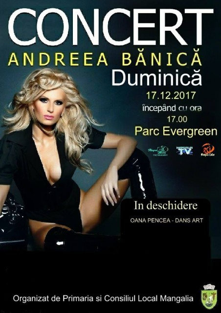Andreea Bănică, mai mult dezbrăcată decât îmbrăcată pe afişul promovat de Primăria şi Consiliul Local Mangalia