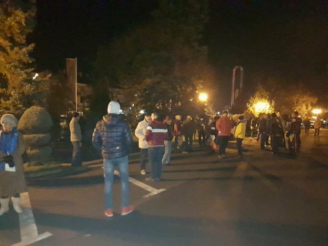 O nouă seară de proteste