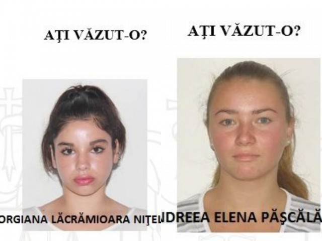 Două minore au dispărut fără urmă şi sunt căutate de poliţişti! Le-aţi văzut?