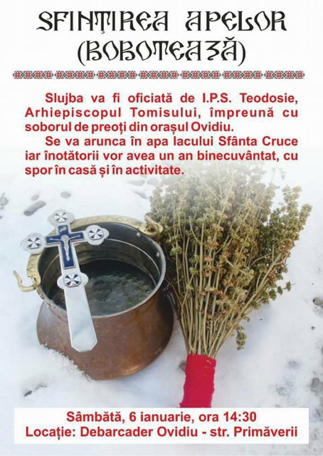 IPS Teodosie va participa la slujba de Bobotează de la Ovidiu