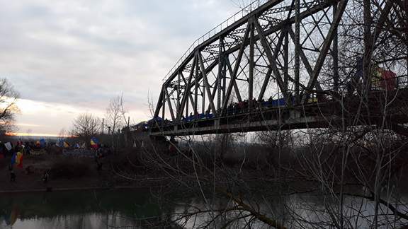 Tricolor de 100 de metri spre Republica Moldova