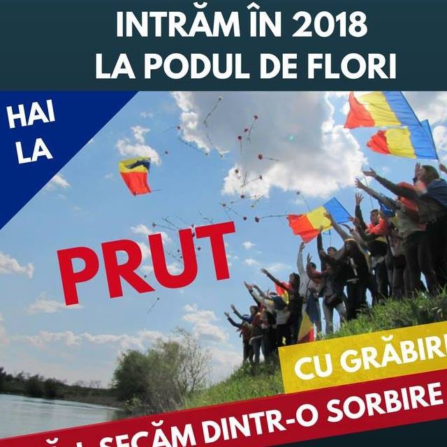 Români, Petreceți Prutul! Tricolor de 100 de metri spre Republica Moldova