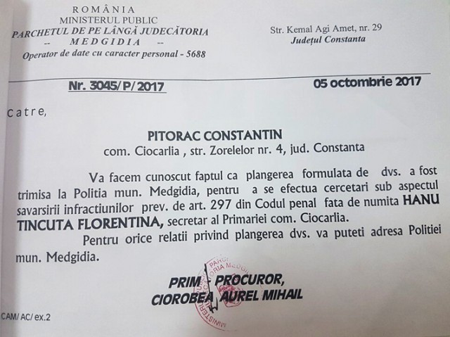 SCANDAL MONSTRU la Primăria Ciorcârlia. Un consilier lansează ACUZAŢII GRAVE la adresa secretarei
