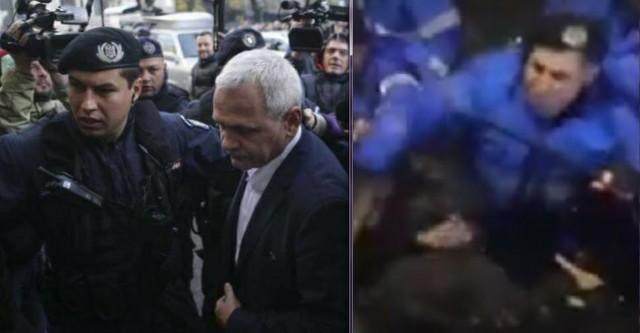 Jandarmul care a lovit protestatari, apărat de Jandarmerie
