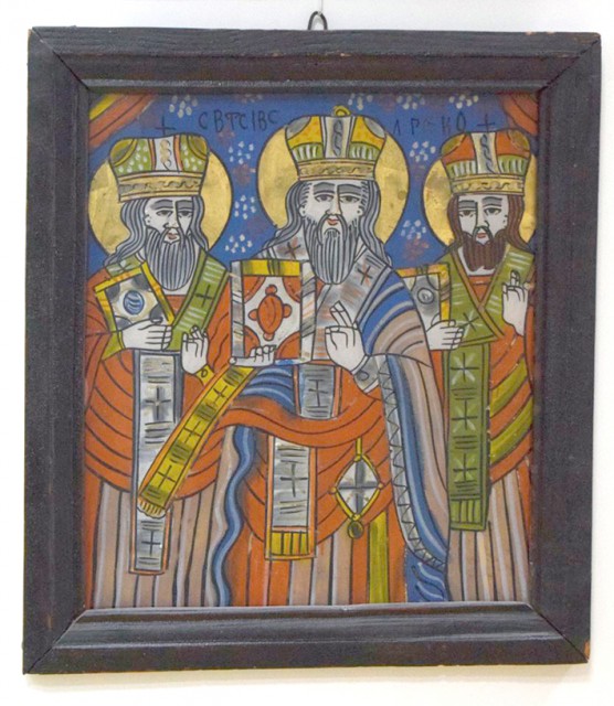 Icoană DEOSEBITĂ, realizată cu foiţe de aur, la Muzeul de Artă Populară Constanţa