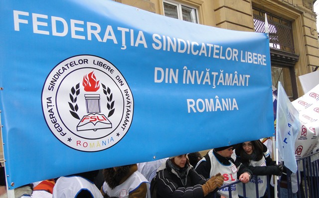 Federaţia Sindicatelor Libere din Învăţământ pichetează miercuri şi joi Ministerul Muncii