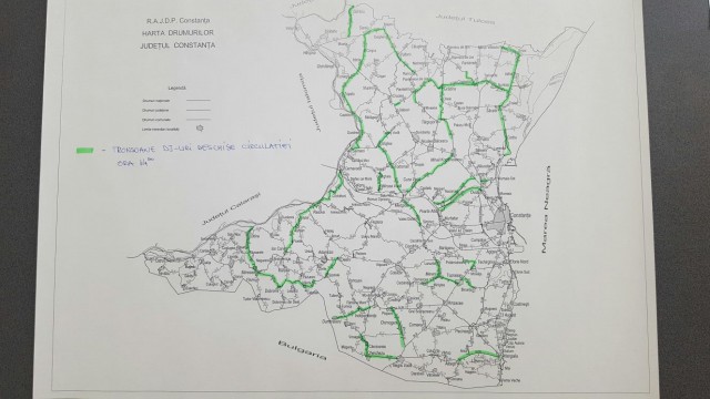 Situația drumurilor județene la ora 14:00 în Constanța