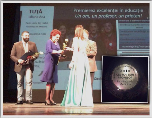 Au fost premiați cei mai buni profesori și studenți de la Universitatea „Ovidius”. Dr. Liliana Tuță, profesorul de la Medicină, cel mai apreciat de studenți!