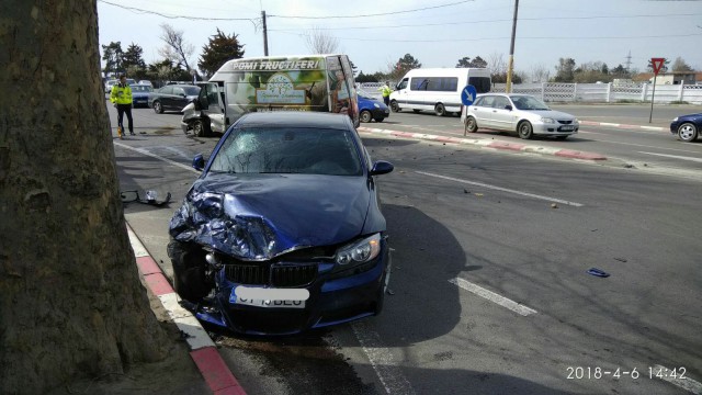 Accident rutier pe I.C. Brătianu din pricina unui BMW!