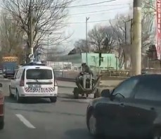 Poliția DĂ PRIORITATE unei căruțe, pe o stradă din Constanța?! IATĂ CE SPUNE IPJ - VIDEO