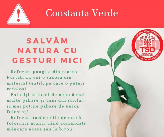 “Împreună facem Constanţa Verde” - o campanie de conştientizare marca TSD Municipiul Constanţa pentru mediul înconjurător
