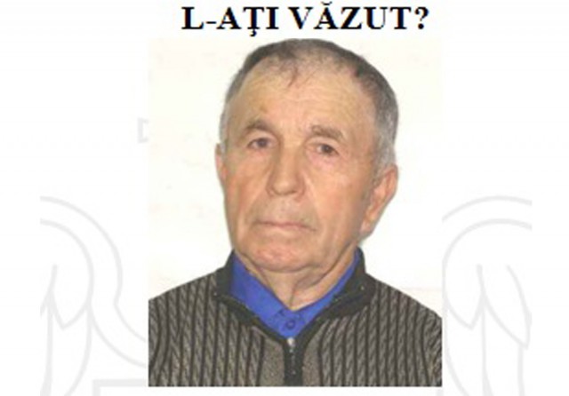 Octogenar dispărut din Lumina! L-aţi văzut?
