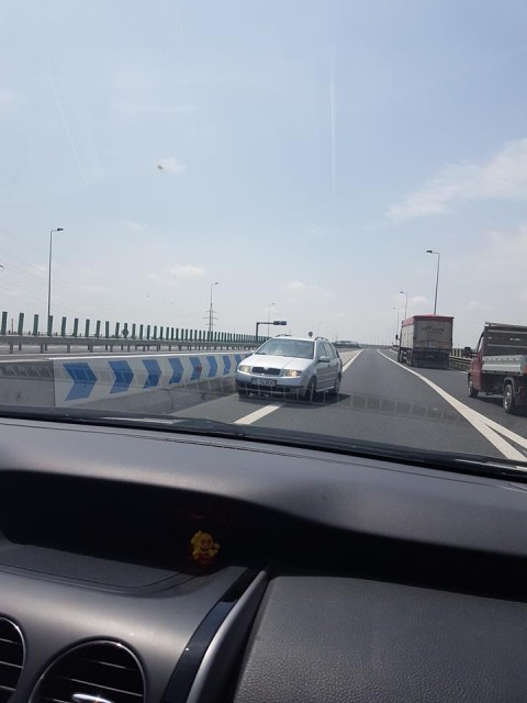 FOTO. INCONȘTIENT! Șofer pe contrasens, pe autostradă, la Agigea!